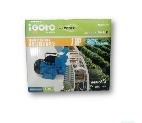 Imagen 5 de 6 de Bomba Autocebante Igoto 1 Hp 127 V.