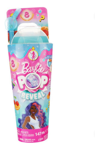 Muñeca De Fruta Barbie Pop Reveal Con 8 Sorpresas, Mora Azul