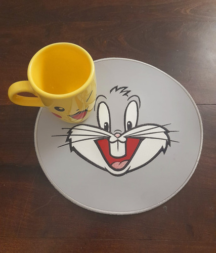 Individuales Personajes Looney Tunes Cuero Sintetico