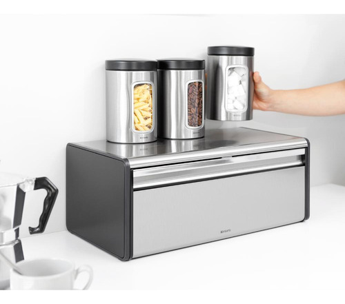 Panera De Tapa Abatible Matt Steel Fingerprint Proof