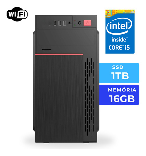 Pc Computador Barato Intel I5 16gb Ddr4 Ssd 1tb + Wifi