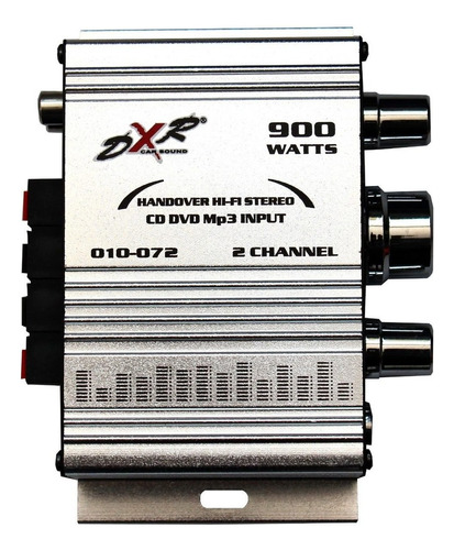 Amplificador Dxr Mini 2 Canales 900w Color Plata