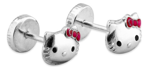 Aros Abridores Hello Kitty De Plata 925 + Estuche