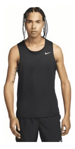 Camiseta Sin Mangas Nike Df Miler Tank Negro Blanco