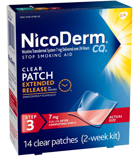 Set De 14 Parches Nicoderm Transparentes 7 Mg Ayuda Para