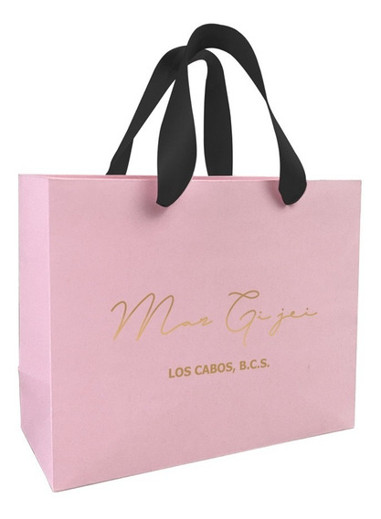 Bolsas Rosas Tipo Boutique Personalizadas M Envío gratis