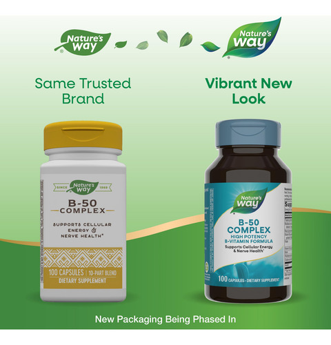 Nature's Way B-50 Complejo Vitaminas B 100 Cápsulas