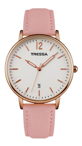 Reloj Tressa Dama Analogo Malla Cuero  Chiarezza Tre0193