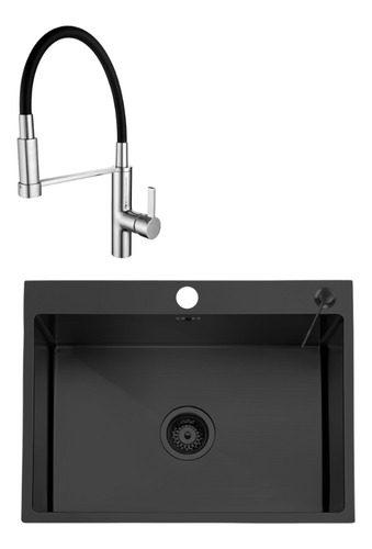 Pileta Mi Pileta Etna 718e Black +piazza Kitchen Pro 10317 P