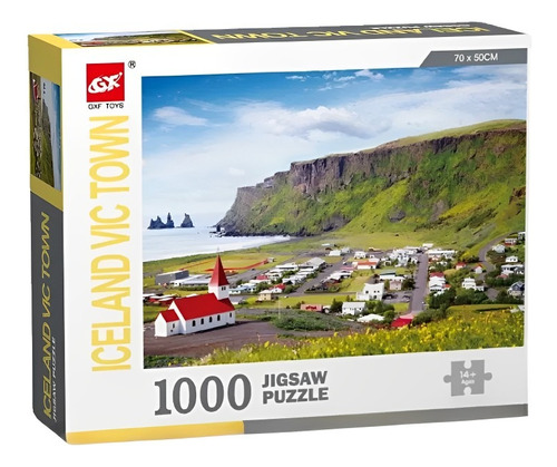 Puzzle Rompecabezas Iceland Vic Town Islandia 1000 Piezas