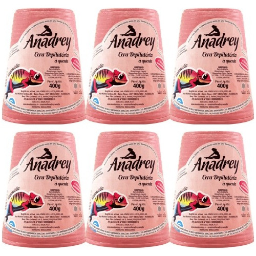 Kit C/ 6 Cera Anadrey Camaleão 400g