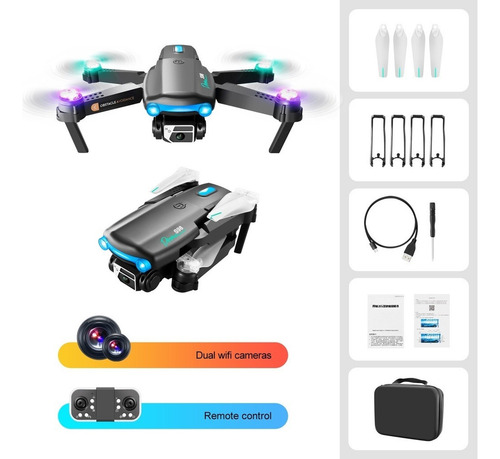 Drone Quadcopter 4k Hd Wifi Fpv 1080p Cámara Con Luces Led