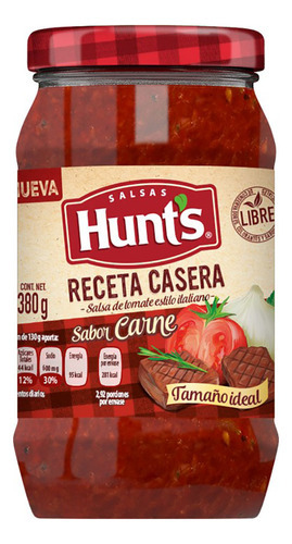 Salsa Hunt's Para Pasta Carne 380 g