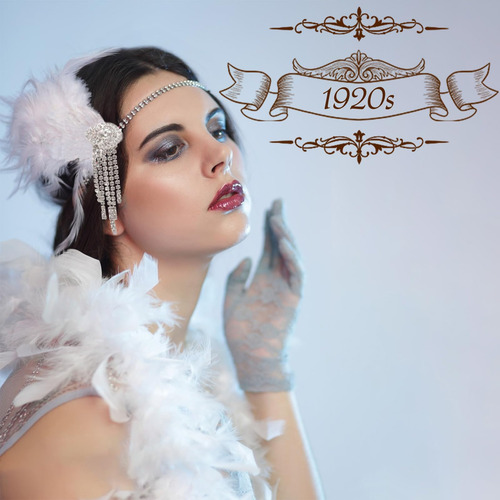 Naiska 1920 - Diadema De Plumas Con Forma De Flapper Para Mu