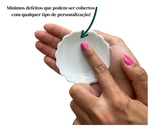 100 Bandejinha Joia Do Dia 8cm Porcelana Segunda Linha