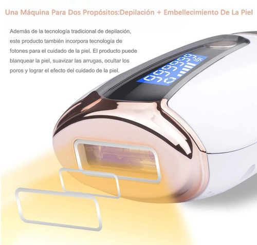 Imagen 2 de 10 de Depiladora Permanente Láser 999,999 Flashes Facial Y Corpora