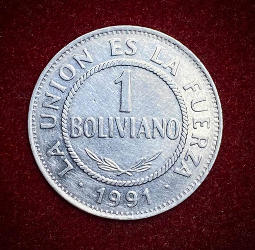 Moneda 1 Boliviano 1991 Bolivia Km 205