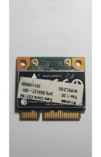 Wifi Atheros Ar5b195 Sps 592775-001