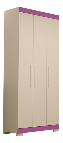 Guarda-roupa Solteiro Canadá 3 Portas Linhamobília