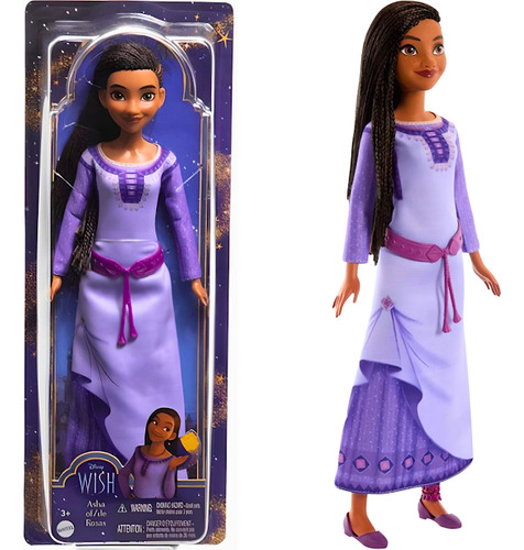 Boneca Disney Asha De Rosas Filme Wish Hpx23 Mattel