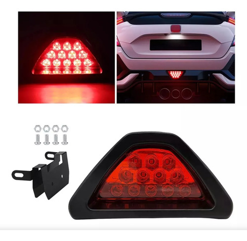 Luz Trasera Freno Luces Auto Moto 12 Led Estrobo Stop Tipo