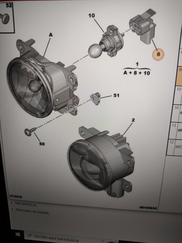 Porta Lámp Adaptador Faro Antiniebla Peugeot 207 3008 5008