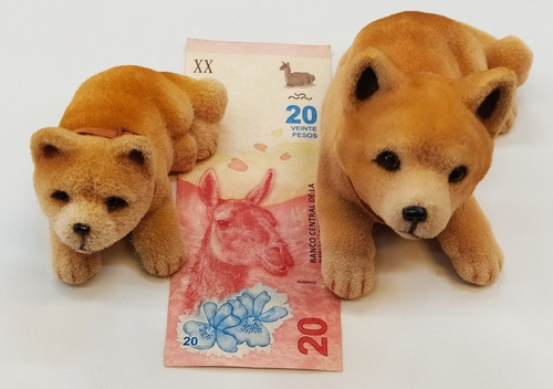 X2 Perros Akita Inu Shiba Mamá Cachorro Mueve Cabeza Adorno
