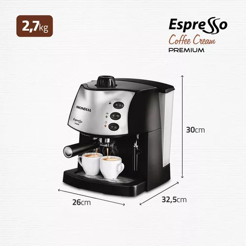 Máquina de Café Expresso Mondial Coffee Cream C-08 800W 220V