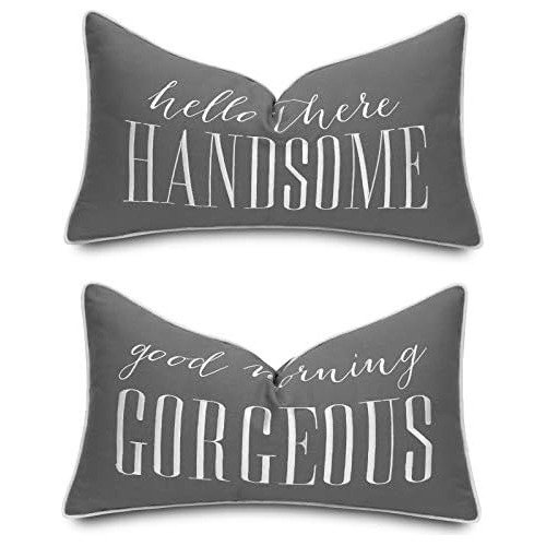 Set De 2 Fundas De Almohada Decorativas Bordadas  Hola ...