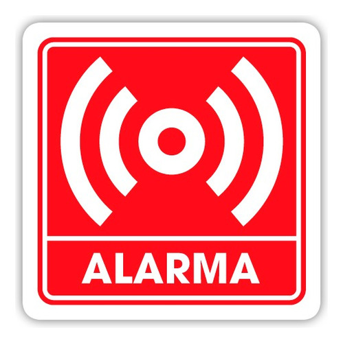 Señalamiento Alarma 40x40 Seguridad