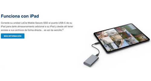 Lacie Mobile Ssd Secure 2tb Usb-c 1050mb/s Ssd Externo