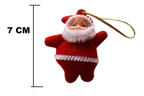 Papai Noel 7cm Enfeite Para Árvore De Natal Kit 50 Pçs | Frete grátis