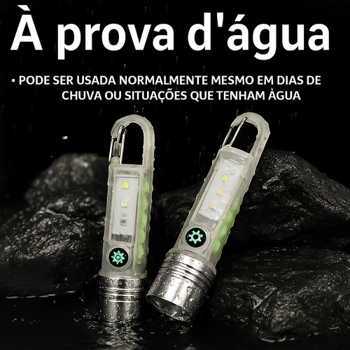 Lanterna 8 Modos De Luz Led E Uv Prova D'água Mergulho Caça
