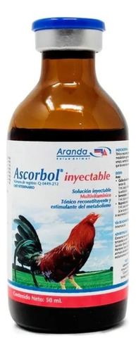 Ascorbol Inyectable Multivitaminico Para Gallos ** 50 Ml **