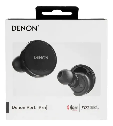 Fone De Ouvido Bluetooth Denon Perl Pro Cor Preto Luz Branco