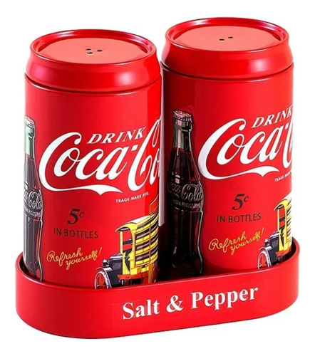 The Tin Box Company Juego De Sal Y Pimienta De Coca Cola Con