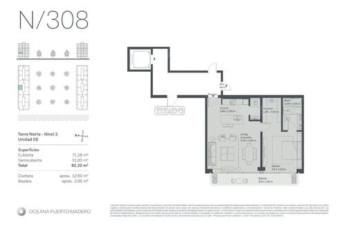 Imagen 2 de 30 de Departamento De 1 Suite Con Vestidor Y Toil 82 M2 En Venta, Oceana Puerto Madero.