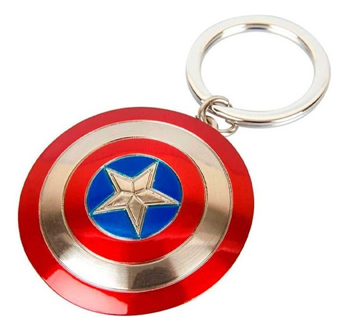 Llavero Metalico Escudo Capitan America Marvel