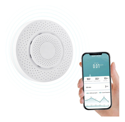 Monitor De Calidad De Aire Zigbee Inteligente, Detecta Co2