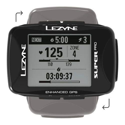 Ciclocomputador Com Gps Lezyne Super Pro Interativo Preto