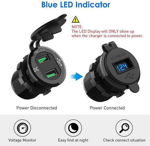 I Plug Charger Usb Quick Charge 3.0 For Motorcycle