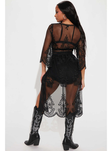 Kimono Negro Mujer