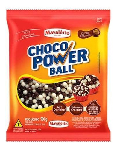 Cereal Choco Power Ball Ao Leite Crocante Mavalério 500gr