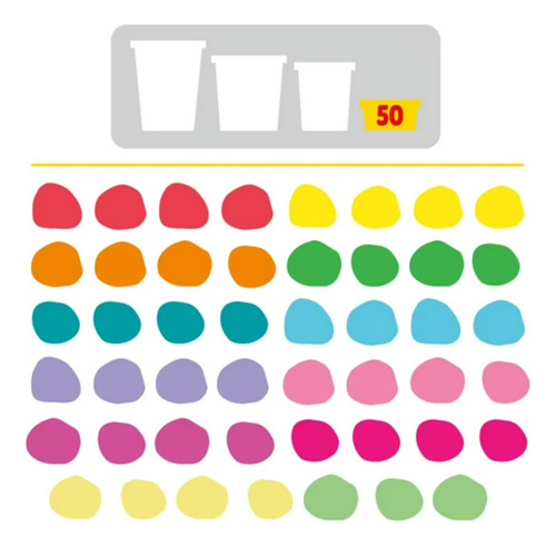 Play Doh Pack De Masas X50 Potes De Colores Especial Color Multicolor