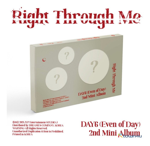 Day6 (even Of Day) Right Through Me Sticker Import Cd