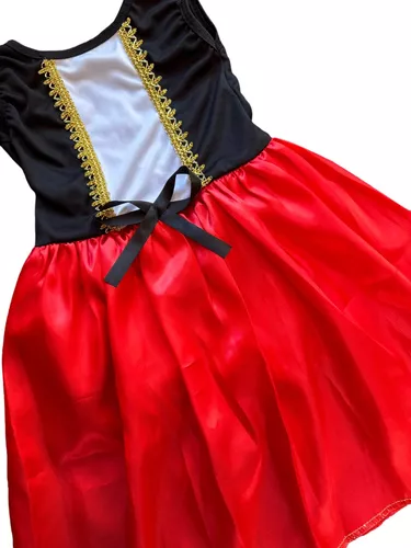 Vestido Fantasia Infantil Menina Chapeuzinho Vermelho - Bem Vestir