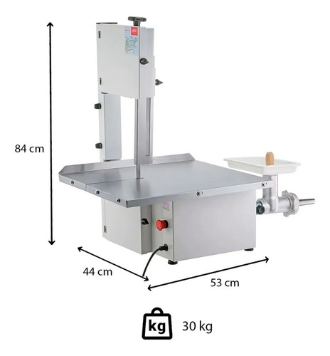 Serra Fita Carne Açougue Com Moedor 8 Bivolt 1/2cv Malta