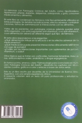 Isolabella/reynoso Farmacología P/ Lic Nutrición Nue Envíos