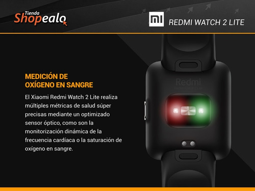 Imagen 5 de 8 de Smartwatch Reloj Xiaomi Redmi Watch 2 Lite Negro Gps +cuota*