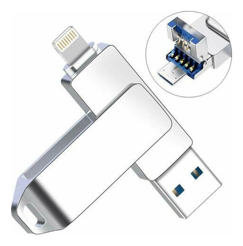 Pendrive Memoria 64gb Celular 4 En 1 Para iPhone Android Pc